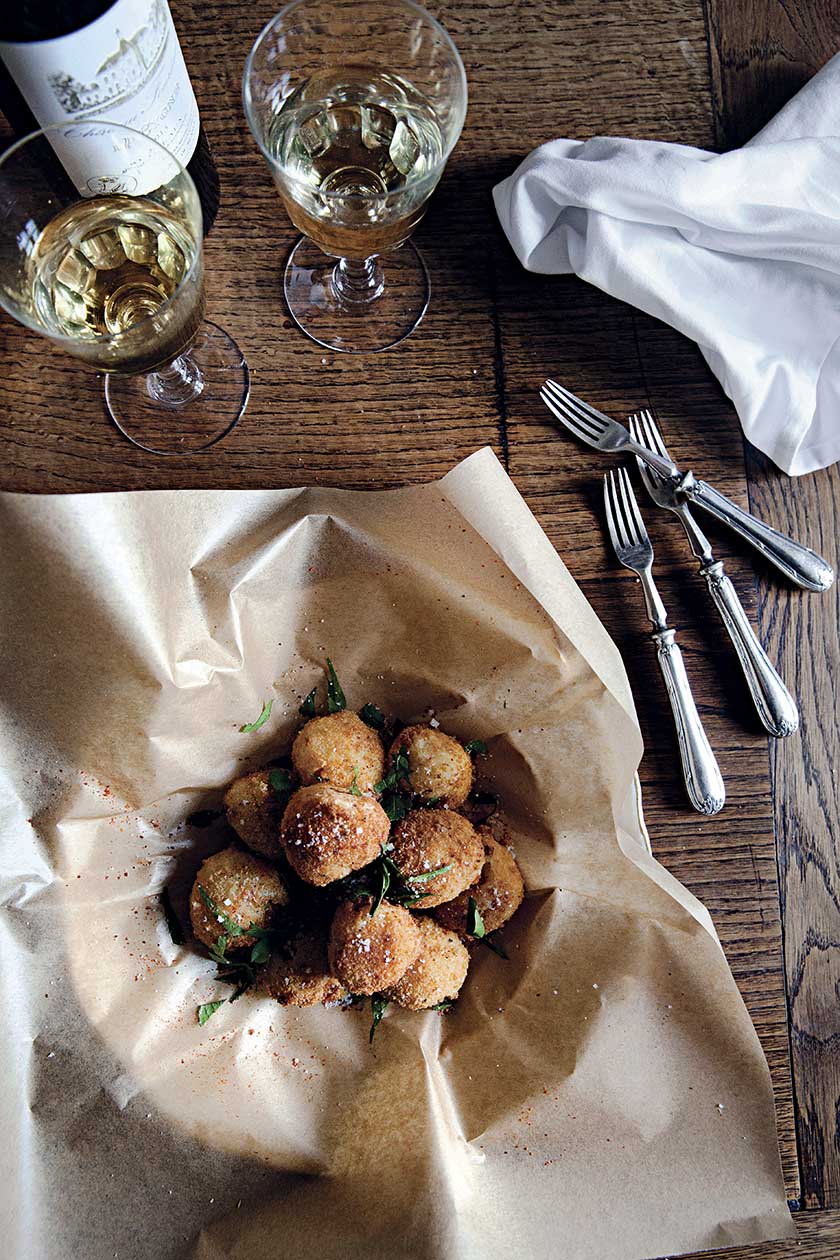 Kartoffel-Kroketten mit Bayonne-Schinken