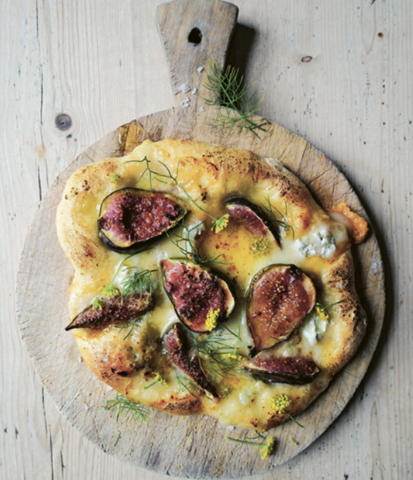 Fenchel-Pizzette mit Feigen und Gorgonzola