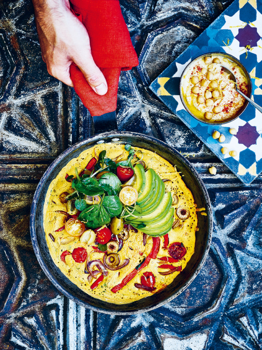 Marokkanisches Kichererbsen-Omelett