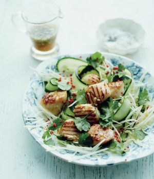 Papaya-Jakobsmuschel- Salat