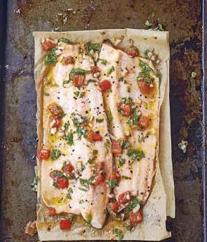 Gegrillte Forellenfilets mit Sauce Vierge
