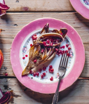 Gerösteter Radicchio mit Granatapfel