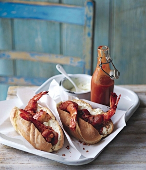 Garnelen Dogs mit Meeresfrüchte-Ketchup