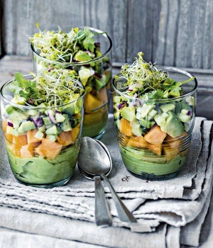 Avocado-Melonen-Verrine