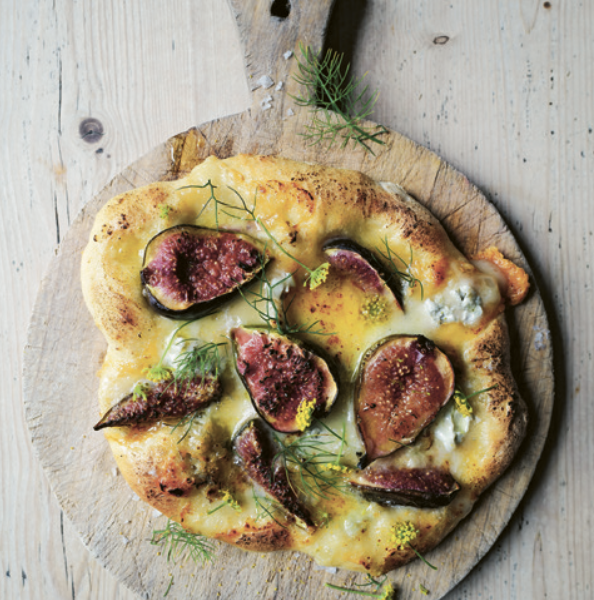 Fenchel-Pizzette mit Feigen und Gorgonzola