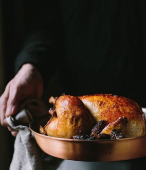 Brathähnchen mit Sherry-Morcheln