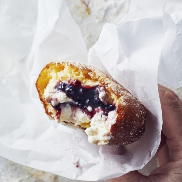 Fromage-blanc-Marmeladen-Krapfen