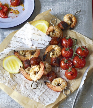 Garnelen und Chorizo-Spieße